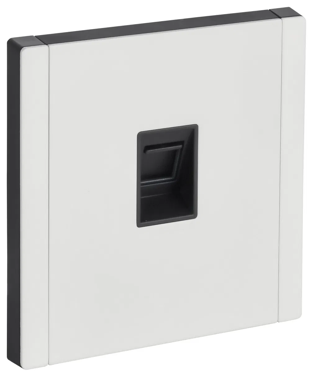 FORTE&PIANO Розетка компьютерная RJ45 кат.6 FP231M металл белый IEK FP-K10-2-M-K01