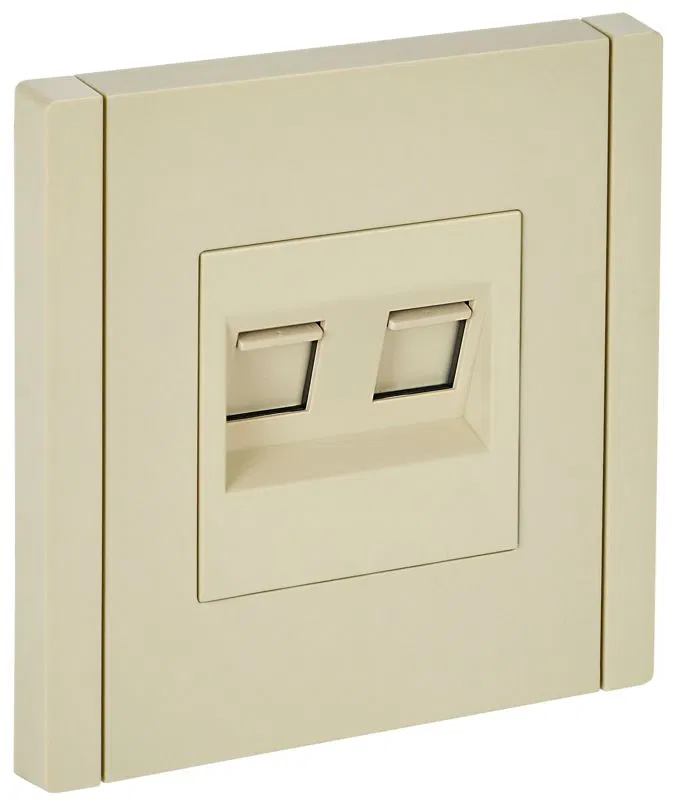 Розетка компьютерная 2-м RJ45 кат.6 FORTE&PIANO FP434 ваниль IEK FP-K20-2-K10