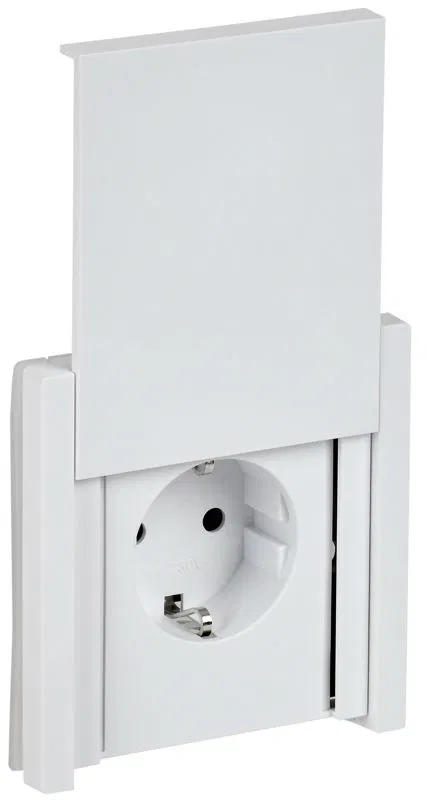 Розетка СП FORTE&PIANO 16А IP44 FP221 с заземл. защ. шторки с крышкой винт. крепл. бел. IEK FP-R16-16-44-K01