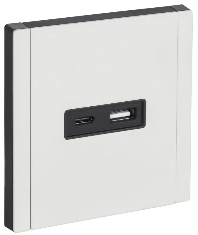 Розетка FORTE&PIANO FP250M USB A+C 3.1А бел. IEK FP-U22-D31-M-K01