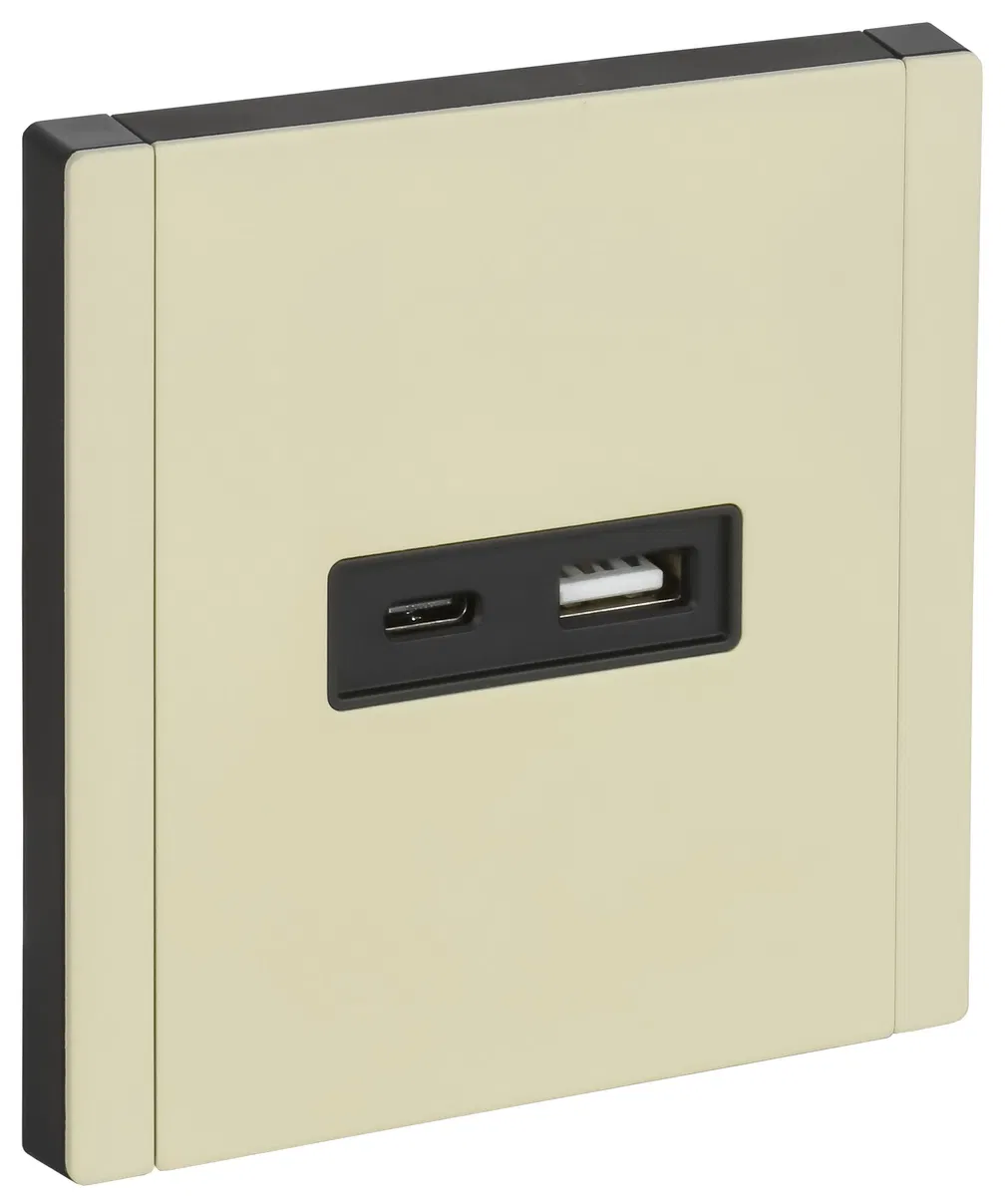 FORTE&PIANO USB A+C 插座 3,1A FP850M 金属象牙白 IEK FP-U22-D31-M-K41