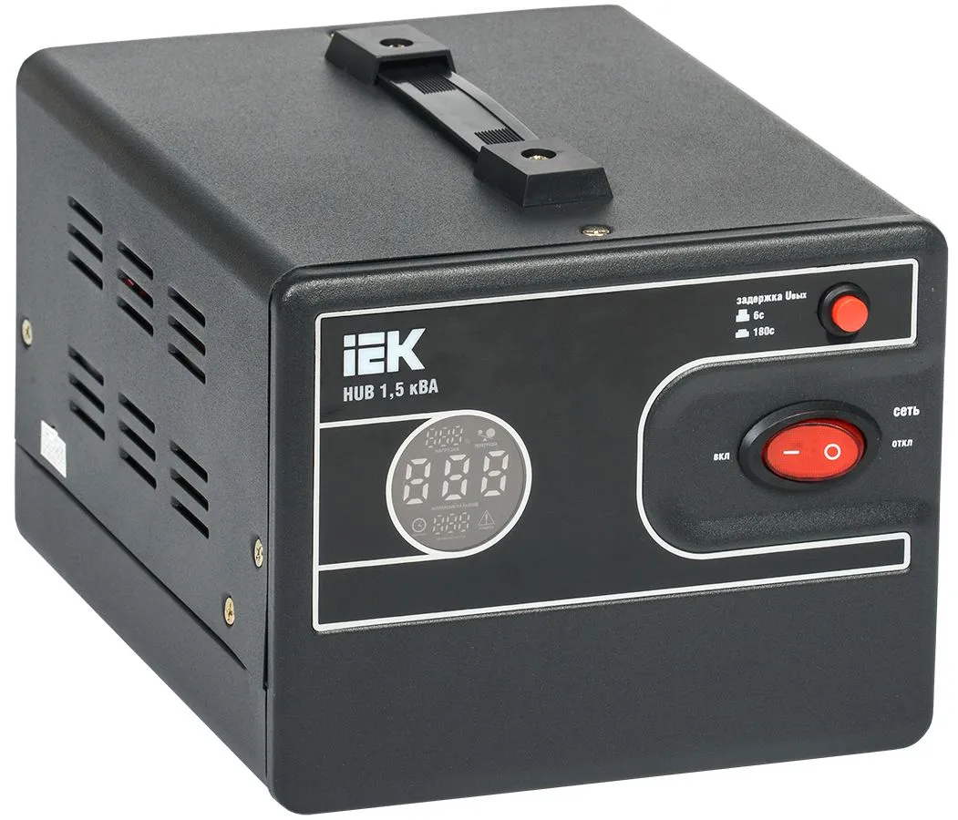 Стабилизатор напряжения переносной HUB 1,5кВА IEK