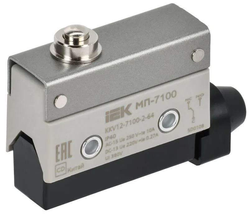 Микропереключатель концевой МП-7100 IP40 толкатель IEK KKV12-7100-2-64