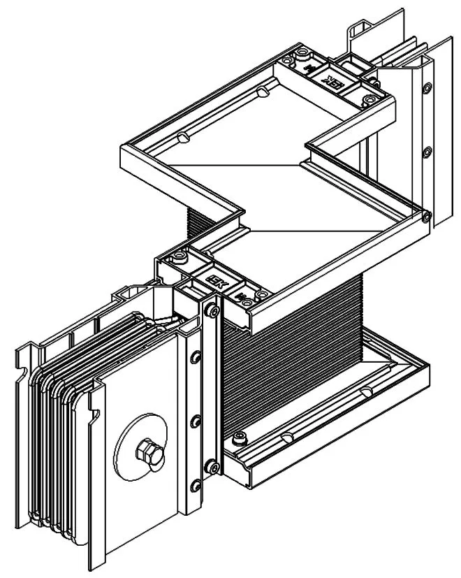 LINEBAR Z-shaped section left 800A Al 3L+N+PER IP55 transport 1 arm custom order IEK LB-0800A4-35-F-ZLE
