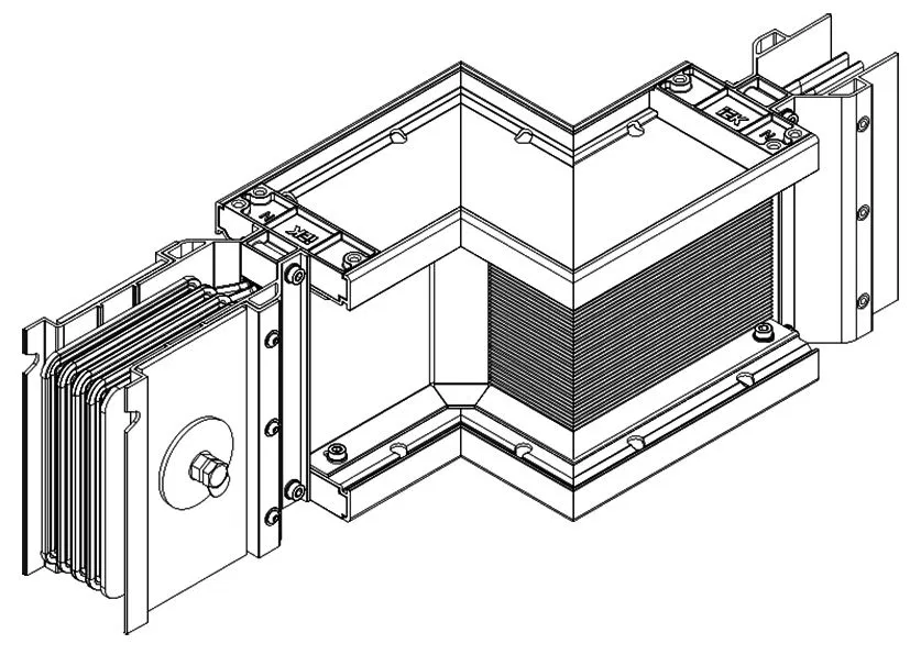 LINEBAR Секция Z-образная правая 1600А Al 3L+N+1/2PE некрашеная IP55 транспортировочная 1 плечо на заказ IEK LB-1600A5-25-F-ZRE