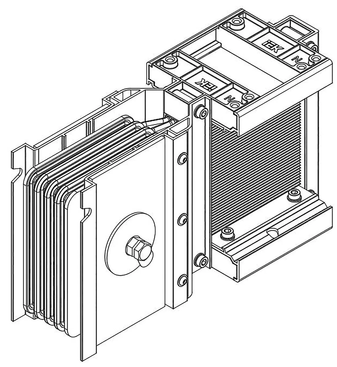 LINEBAR Секция концевая 2000А Al 3L+N+1/2PE IP55 транспортировочная IEK LB-2000A5-35-F-EC