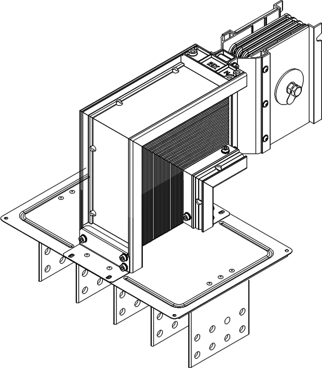 LINEBAR Flange section down Type1 2000A Al 3L+N+1/2PE IP55 transportable IEK LB-2000A5-35-F-FD1