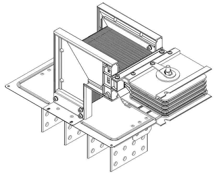 LINEBAR Right flange section Type2 5000A Al 3L+N+PER IP55 transport IEK LB-5000A4-35-F-FR2
