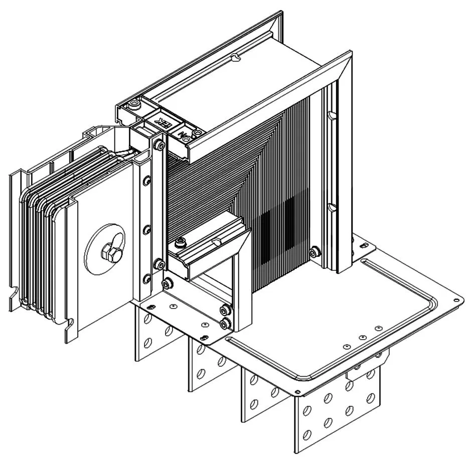 LINEBAR Flange section up Type2 5000A Al 3L+N+PER IP55 transport IEK LB-5000A4-35-F-FU2