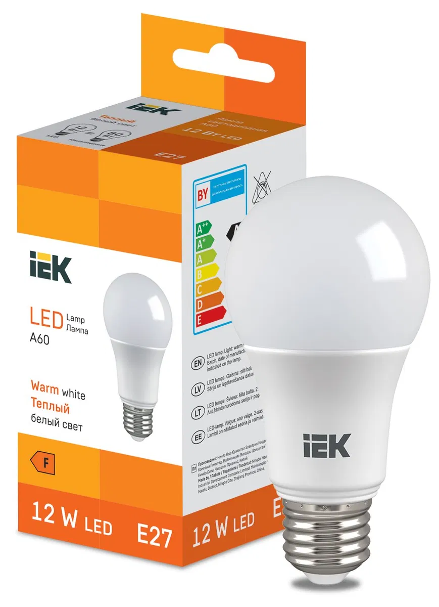 LED 灯泡 A60 1140lm 4000K E27 IEK LL-I-A60-12-230-40-E27