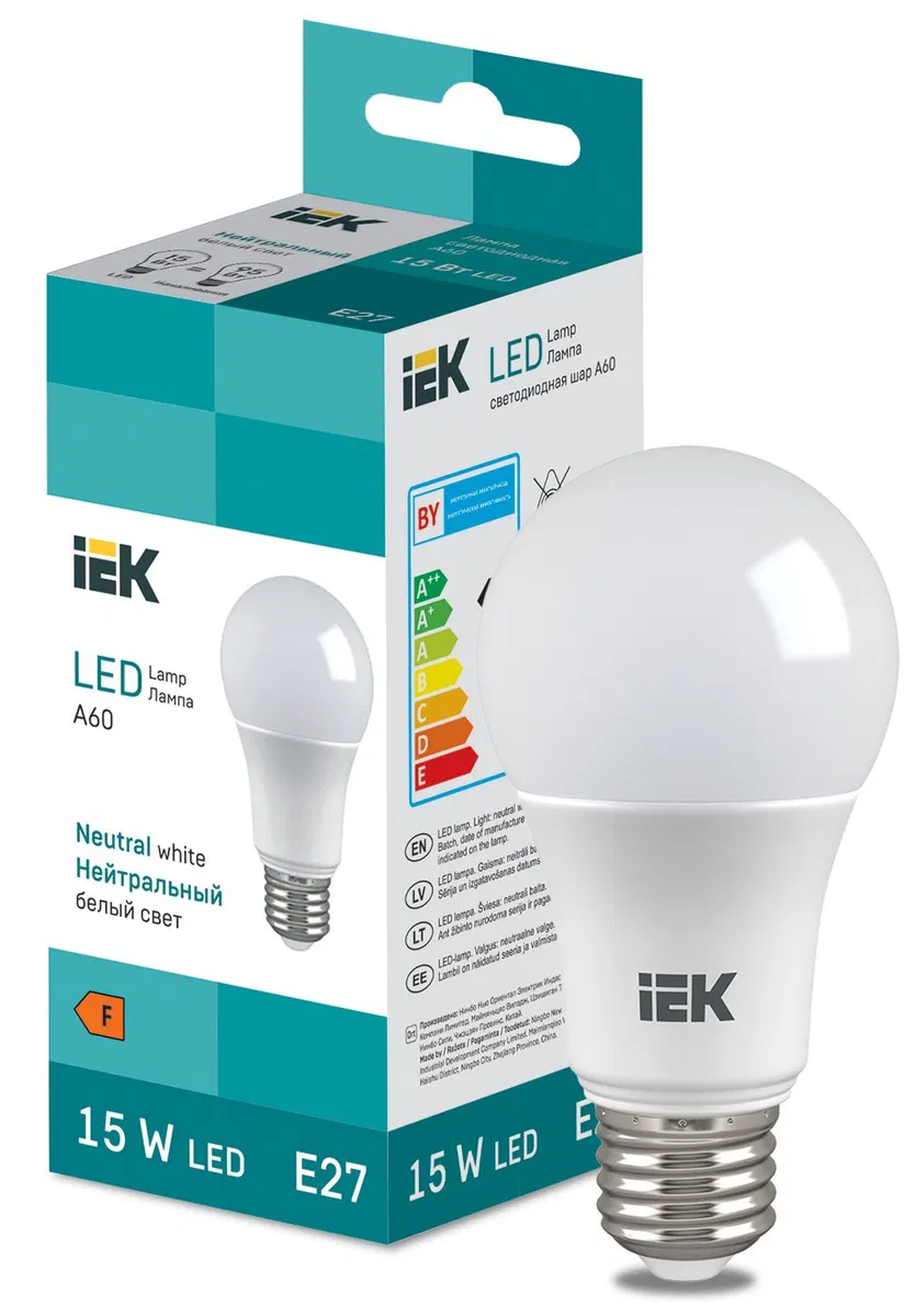 LED Bulb A60 1500lm 4000K E27 IEK LL-I-A60-15-230-40-E27