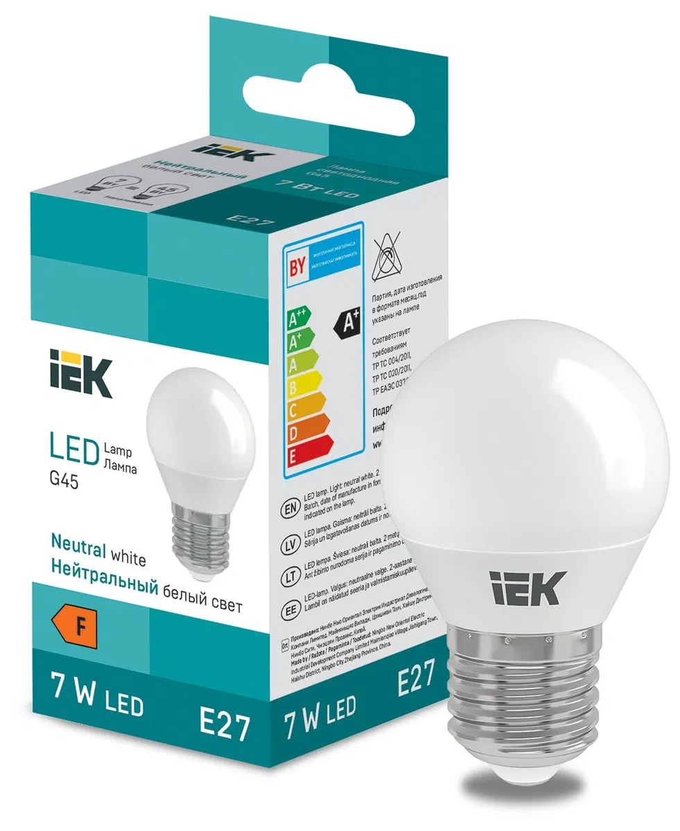 LED Globe G45 600lm 4000K E27 IEK LL-I-G45-7-230-40-E27