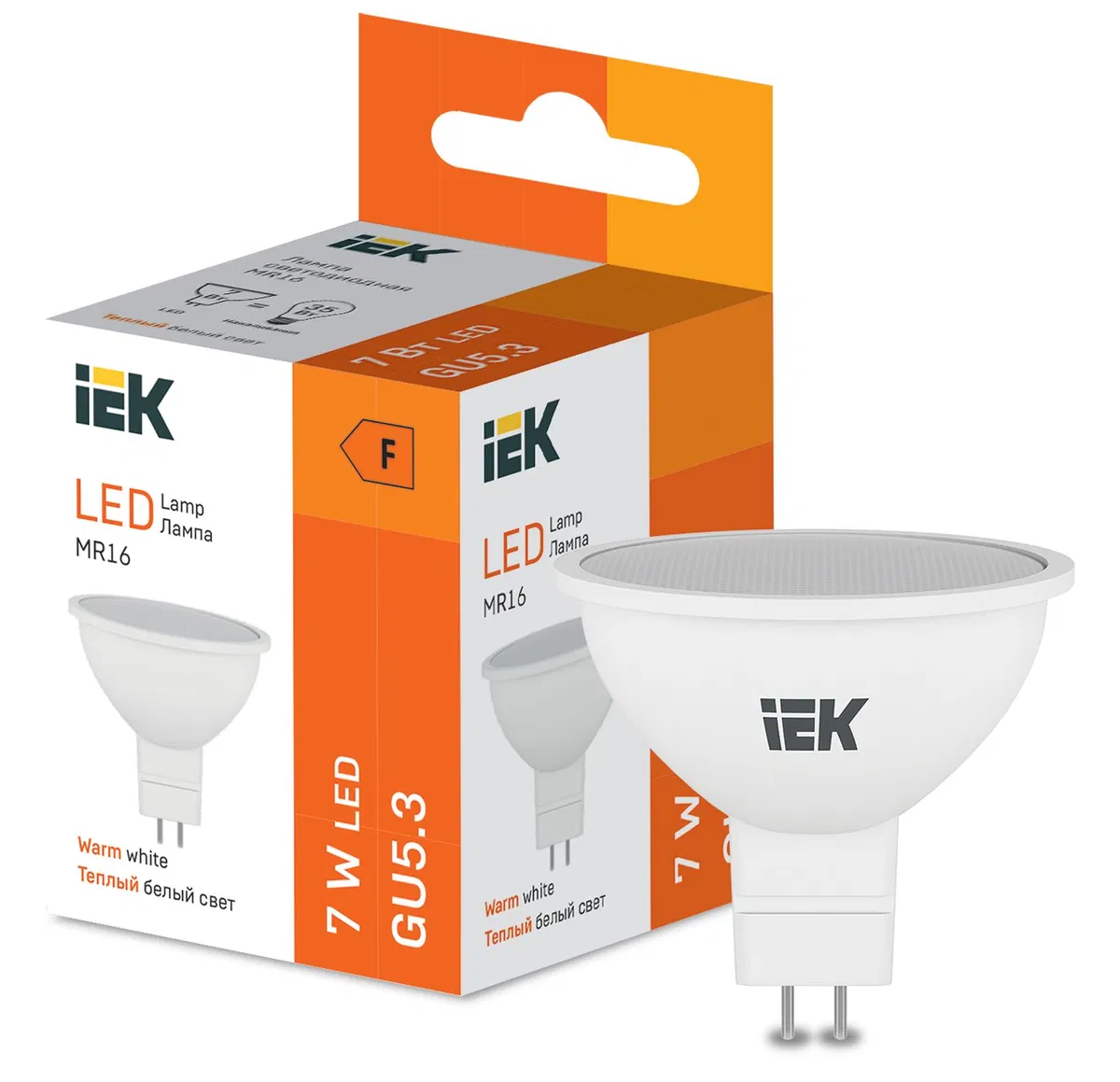 LED MR16 570lm 3000K GU5 IEK LL-I-MR16-7-230-30-GU5