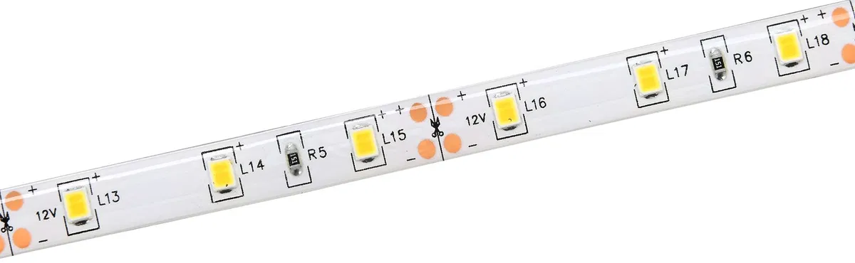 Лента светодиодная 5м LSR-2835WW60-4,8-IP65-12В IEK LSR1-1-060-65-3-05