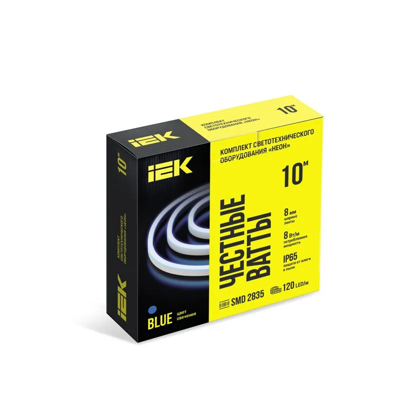 Комплект DIY (2835B120-8-IP65-220В 10м + драйвер) IEK LSR5-B-120-65-2-10-S0