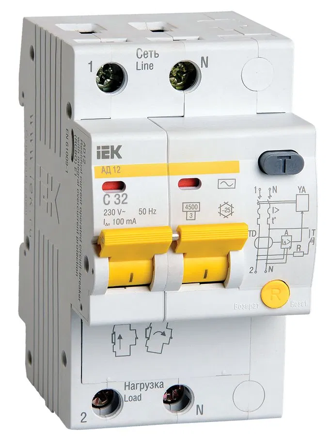 KARAT 漏电断路器 АД12 2P 32A 100mA 型 AC IEK MAD10-2-032-C-100