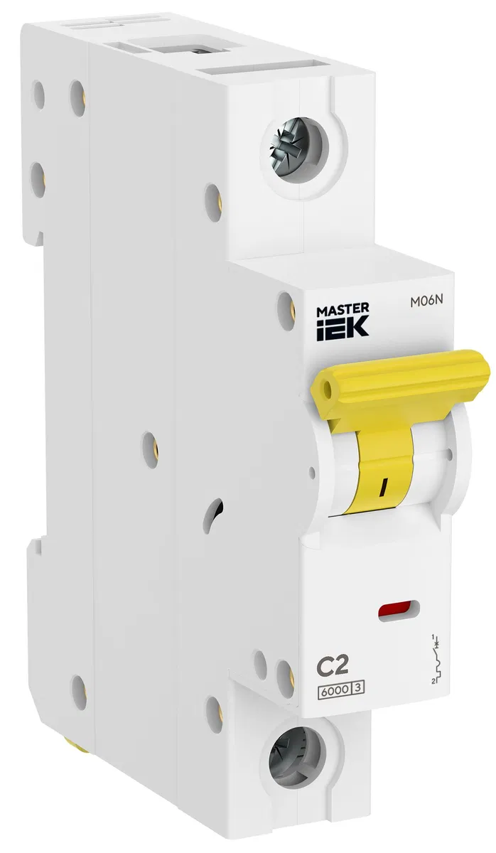 Circuit breaker M06N 1P C 2A MASTER IEK MI-M06N-1-C002