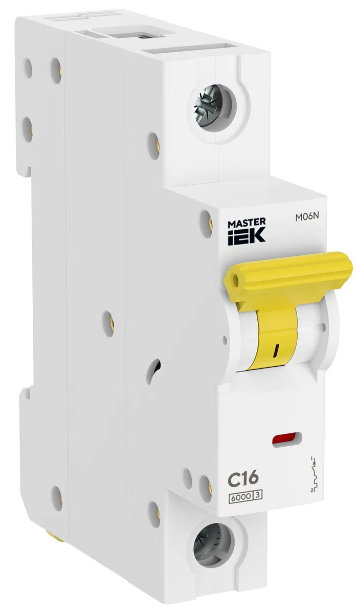 Circuit breaker M06N 1P C 16A MASTER IEK MI-M06N-1-C016