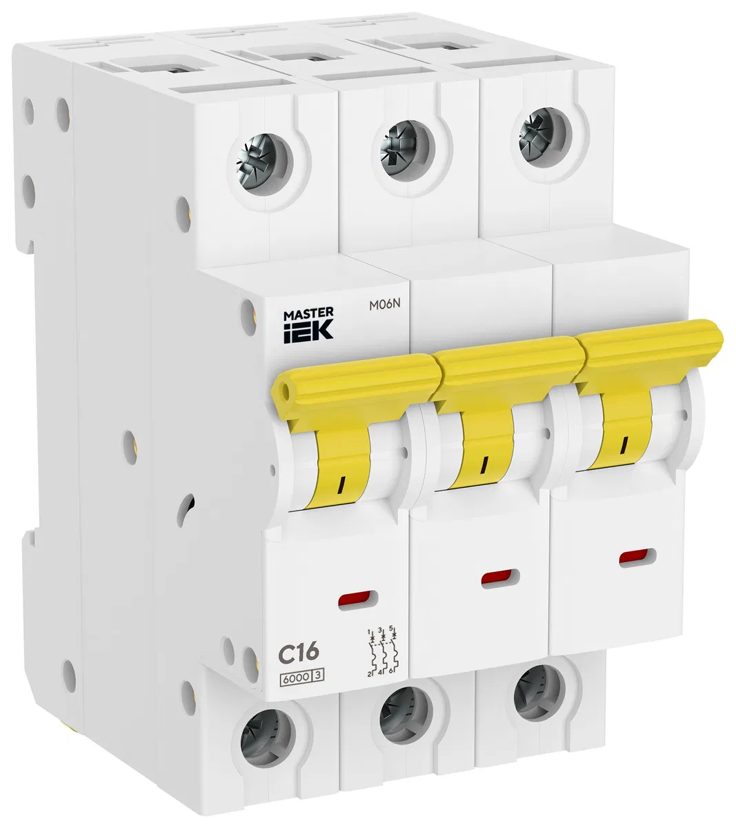 Circuit breaker M06N 3P C 16A MASTER IEK MI-M06N-3-C016