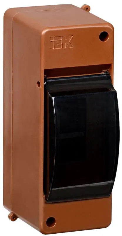Enclosure OP KMPn 2/2 Krepta 3 IP30 for 2-pole circuit breakers, transparent plastic lid, oak IEK MKP42-N-02-30-20-D