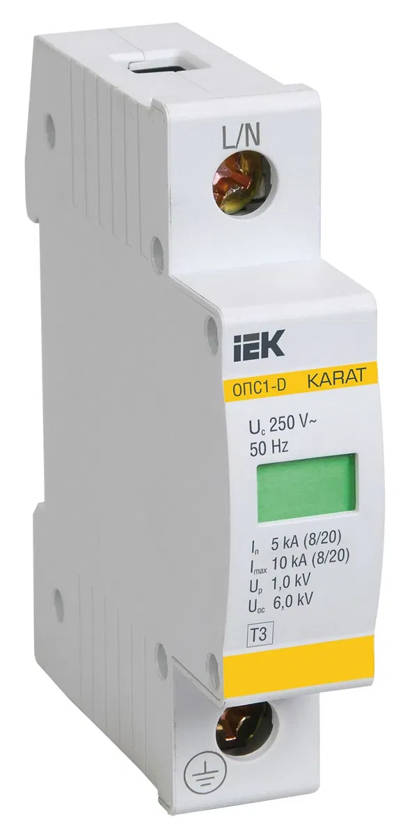 KARAT Surge Protective Device OPS1-D 1P In=5kA Un=230V Im=10kA IEK MOP20-1-D