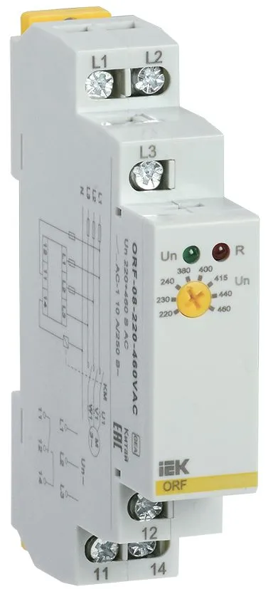 Реле фаз ORF 08. 3ф 220-460 В AC IEK ORF-08-220-460VAC IEK