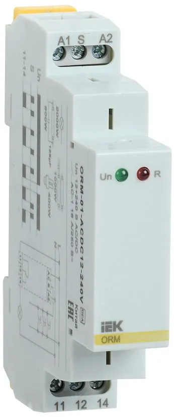 Импульсное реле ORM. 1 конт. 12-240 В AC/DC IEK ORM-01-ACDC12-240V IEK