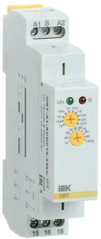 Реле задержки включения ORT. 1 конт. 12-240 В AС/DC IEK ORT-A1-ACDC12-240V IEK