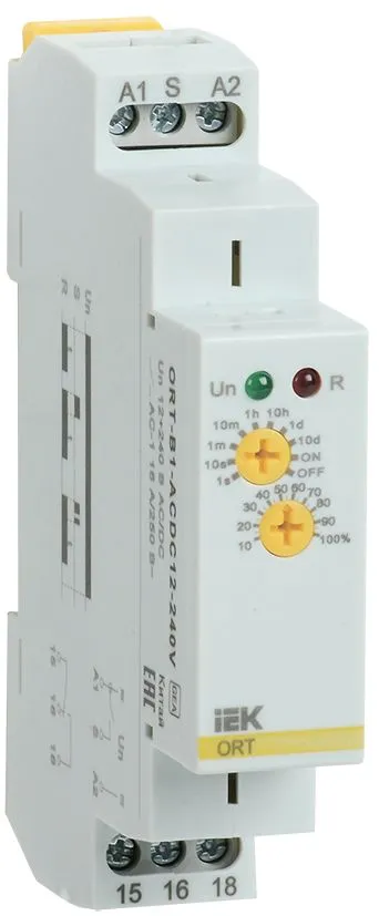 Реле задержки выключения ORT. 1 конт. 12-240 В AС/DC IEK ORT-B1-ACDC12-240V IEK