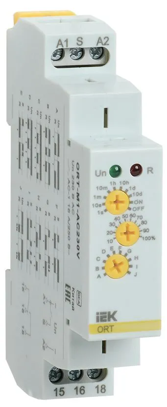 Реле времени ORT многофункциональное 1 конт. 230 В AС IEK ORT-M1-AC230V IEK