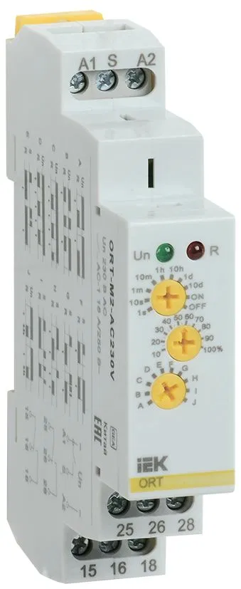 Реле времени ORT многофункциональное 2 контакта 230В AC IEK ORT-M2-AC230V