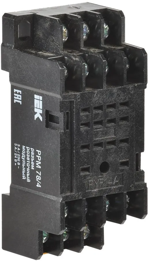 Разъем РРМ78/4(PYF14A) для РЭК78/4(MY4) модульный ИЭК RRP20D-RRM-4 IEK
