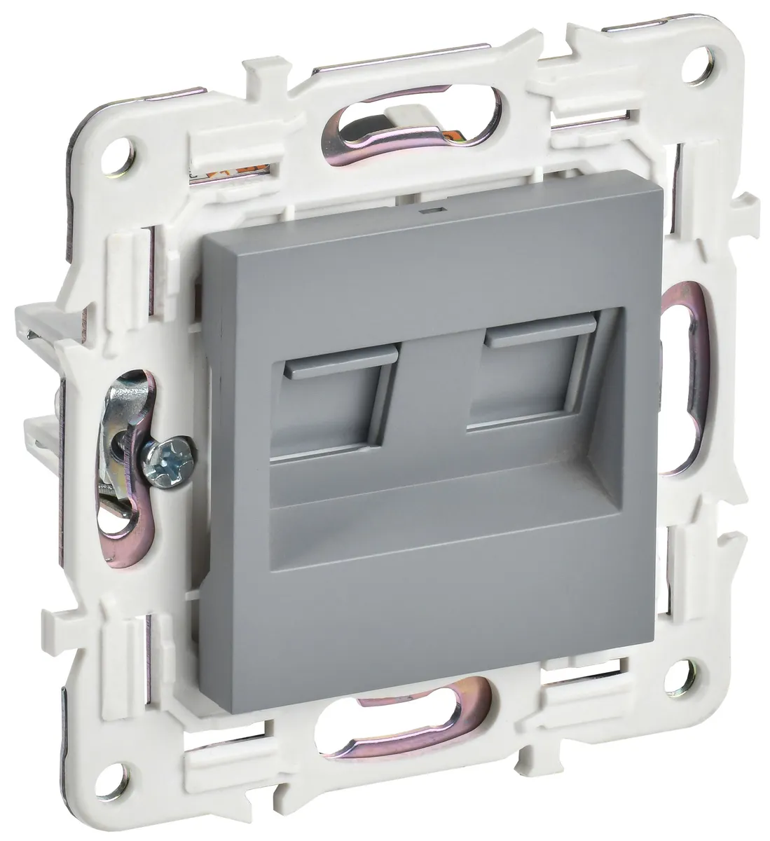 SKANDY Розетка компьютерная двойная RJ45 кат.6 SK-K04Gr серый IEK