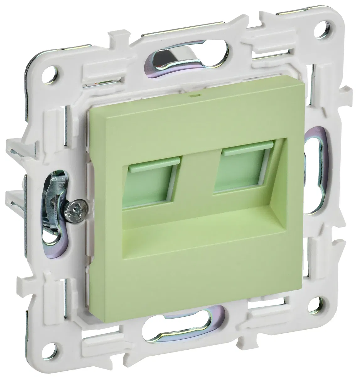 SKANDY Розетка компьютерная двойная RJ45 кат.6 SK-K04G мятный IEK SK-K20-2-K06