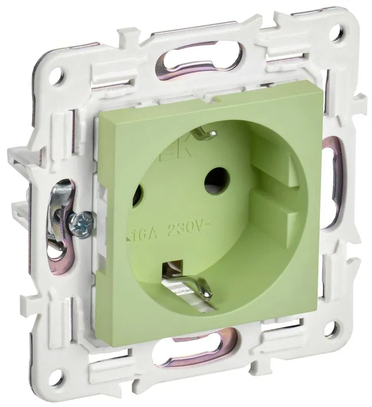 Розетка SKANDY 16А с заземл. без защ. шторок SK-R05G мятный IEK SK-R11-16-K06