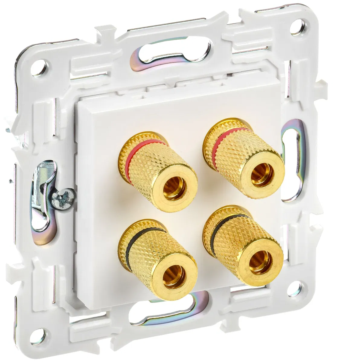 SKANDY Audio socket 4-gang SK-A01W arctic white IEK SK-S40-K01