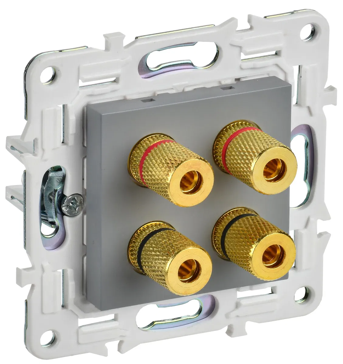 SKANDY Аудиорозетка 4-местная SK-A01Gr серый IEK SK-S40-K03