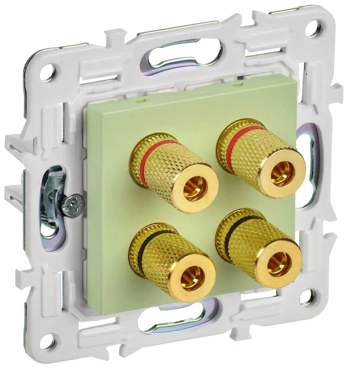 SKANDY Аудиорозетка 4-местная SK-A01G мятный IEK SK-S40-K06
