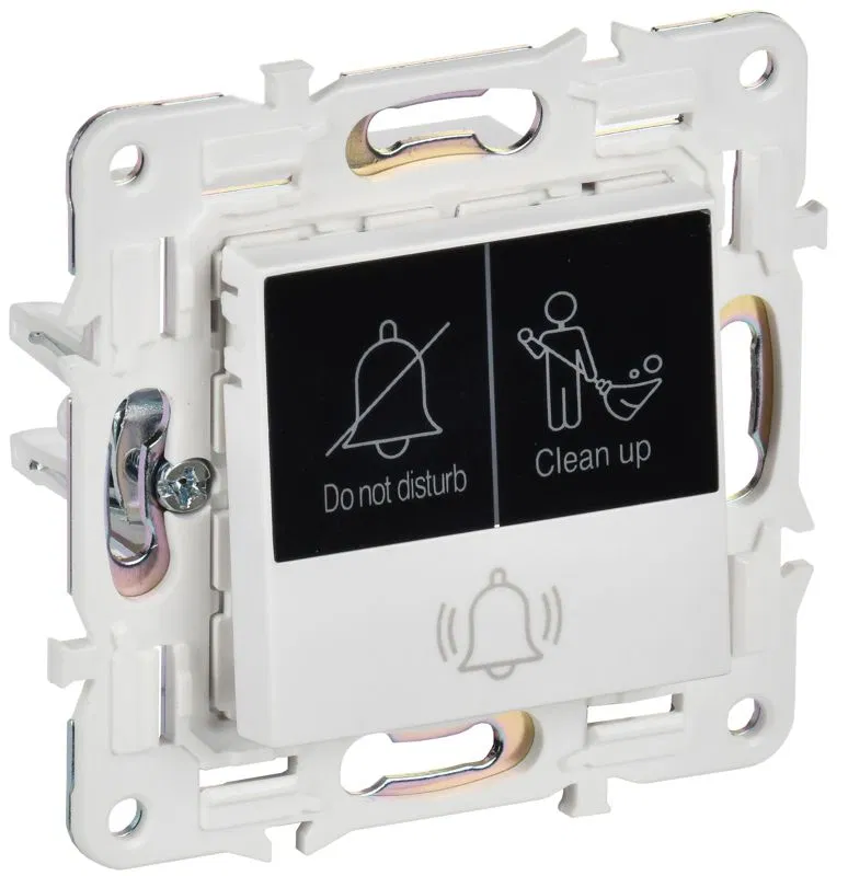 Кнопка звонка SKANDY 10А SK-V17W для отелей с индикацией арктич. бел. IEK SK-V14-2-10-K01