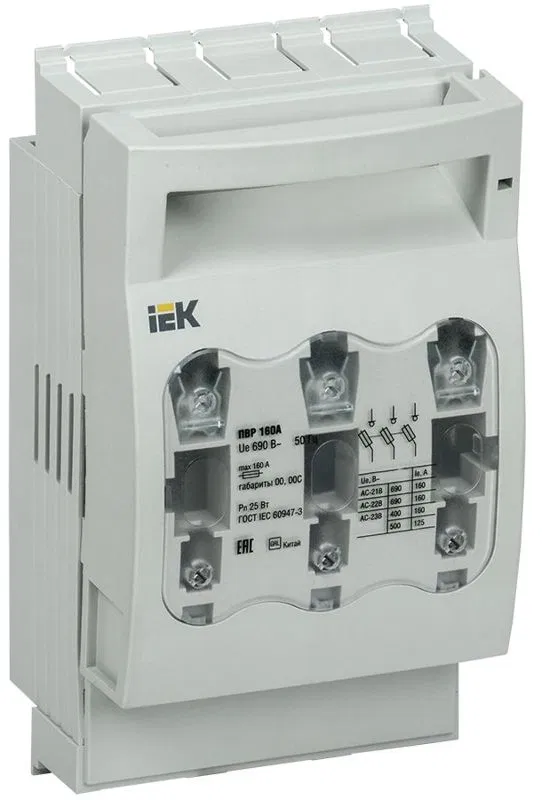Выключатель-разъединитель-предохранитель 160А KARAT IEK SRP-10-3-160