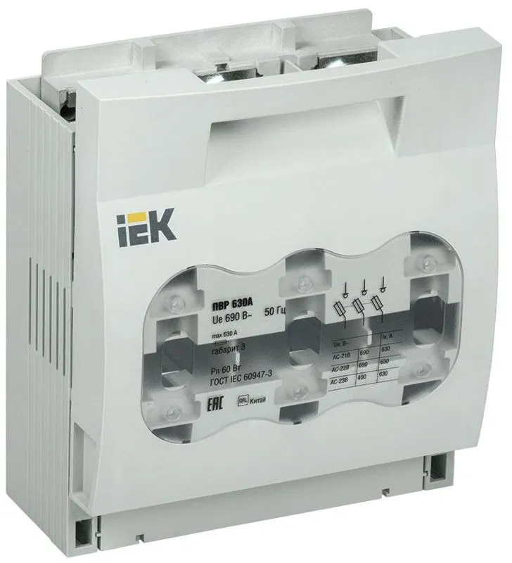 Выключатель-разъединитель-предохранитель 630А KARAT IEK SRP-40-3-630