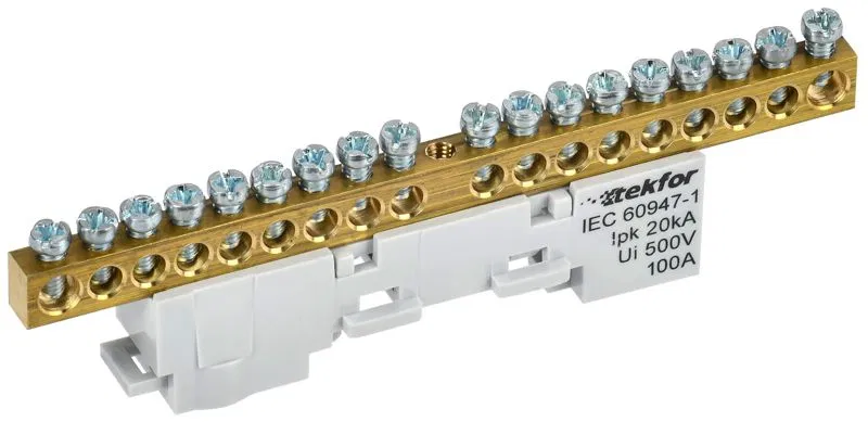 Шина L "фаза" неизол. на универс. держ. 6х9-18-Ср TEKFOR IEK TF-NN10-18-DL-K03