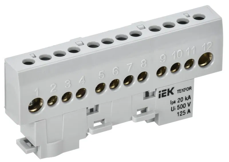 Шина L "фаза" изол. на универс. держ. 8х12-12-Ср TEKFOR IEK TF-NN20-12-KL-K03