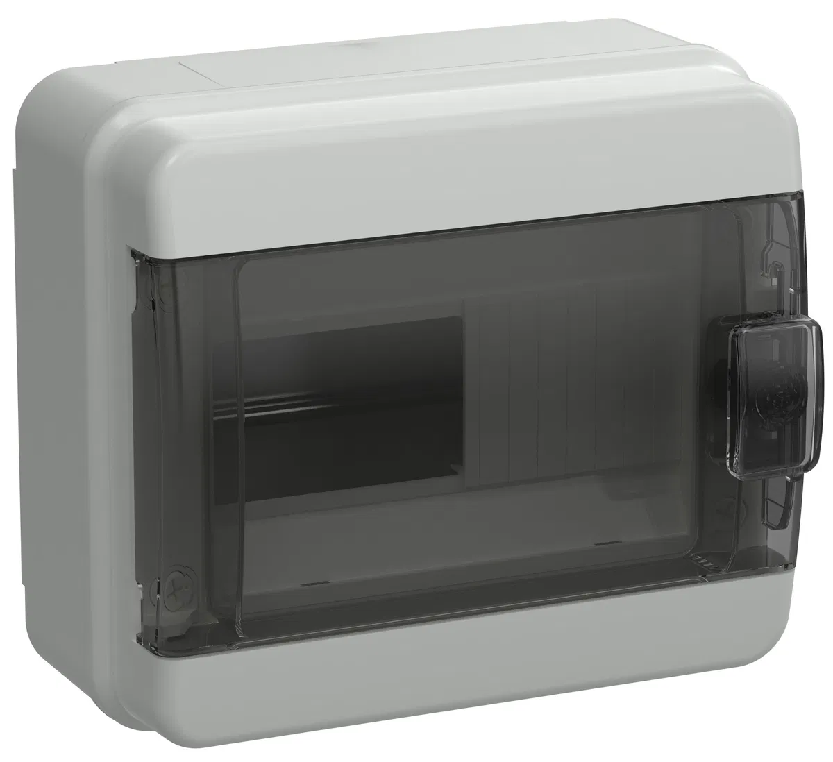 TEKFOR Корпус пластиковый КМПн-8 IP65 черная прозрачная дверь IEK TF5-KP72-N-08-65-K03-K02