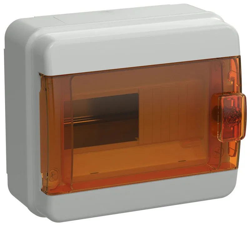 Корпус КМПн-8 TEKFOR IP65 оранж. прозр. дверь пластик. IEK TF5-KP72-N-08-65-K03-K09