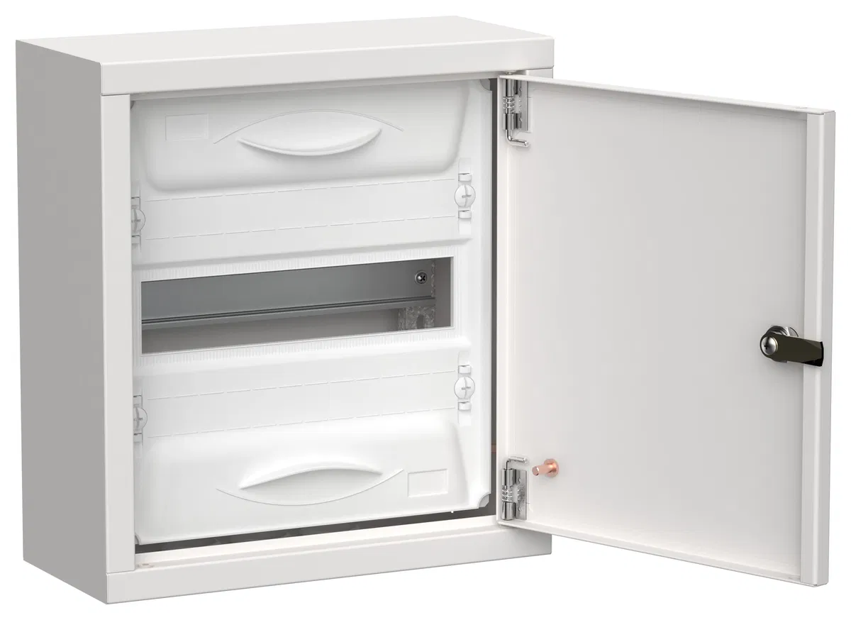 TITAN 5 Корпус металлический ЩРн-12 (1х12) 335х310х140мм IP31 белый (одна дверь) IEK TI5-50-N-012-31
