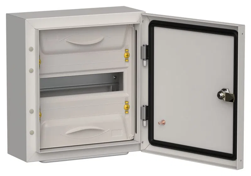 Корпус ЩРн-12 (1х12) TITAN 5 335х310х140 IP54 метал. сер. IEK TI5-50-N-012-54-7035