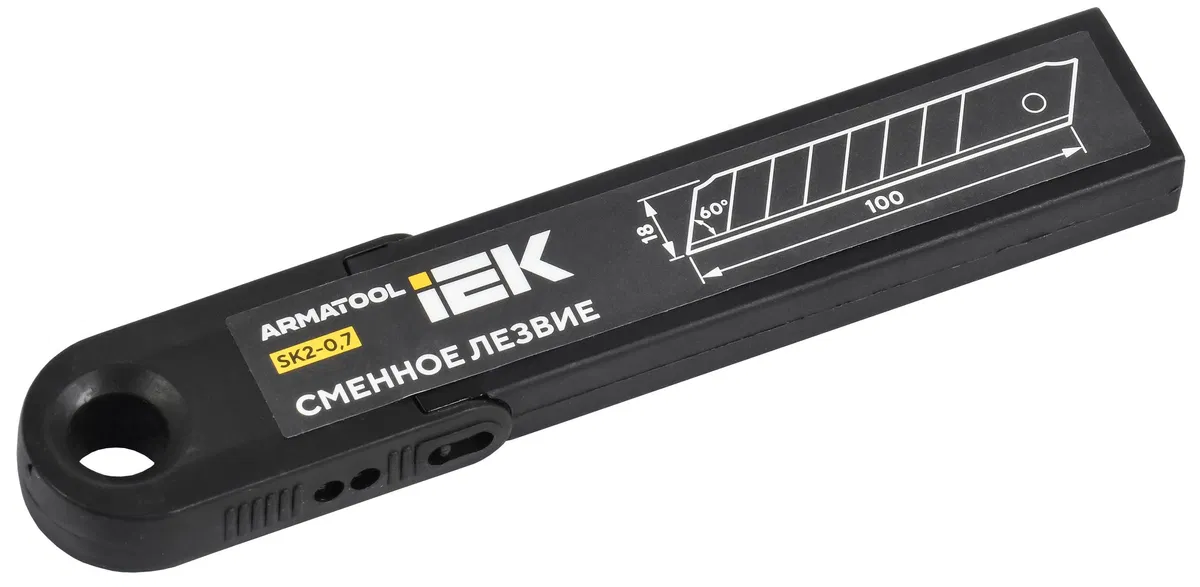 ARMATOOL Сменное лезвие 60 градусов 18х100мм SK2 набор 10шт IEK TNC72D-NL-18-100