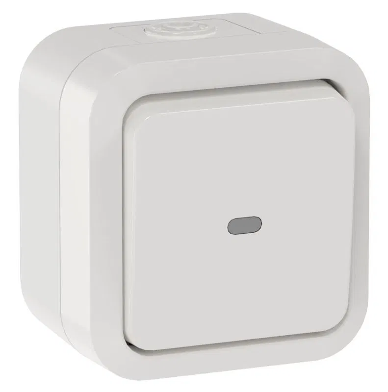 Переключатель 1-кл. ОП TORS TS302 10А IP55 с индикацией бел. IEK TS-V10-1-10-55-K01