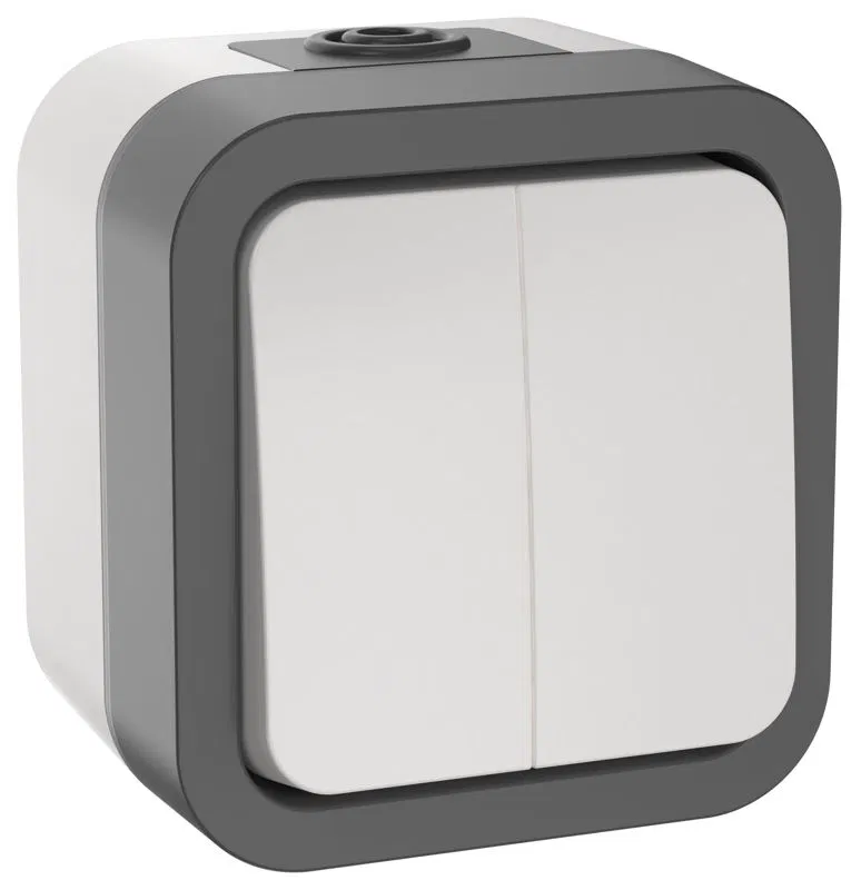Выключатель 2-кл. ОП TORS TS205 10А IP55 бел. IEK TS-V20-0-10-55-K41